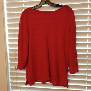 J.Jill 3/4 Sleeve Linen Sweater